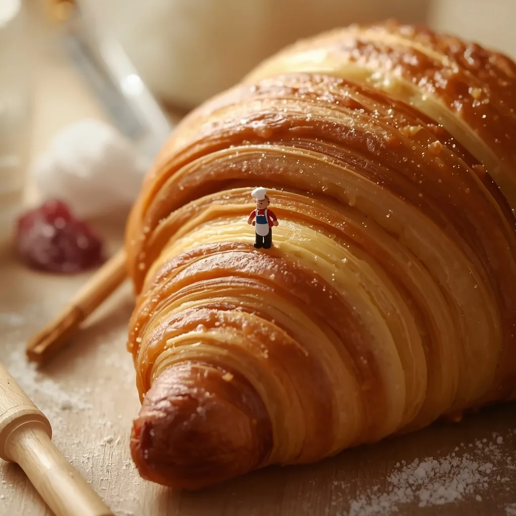 Miniature Baker's Delight on a Giant Croissant