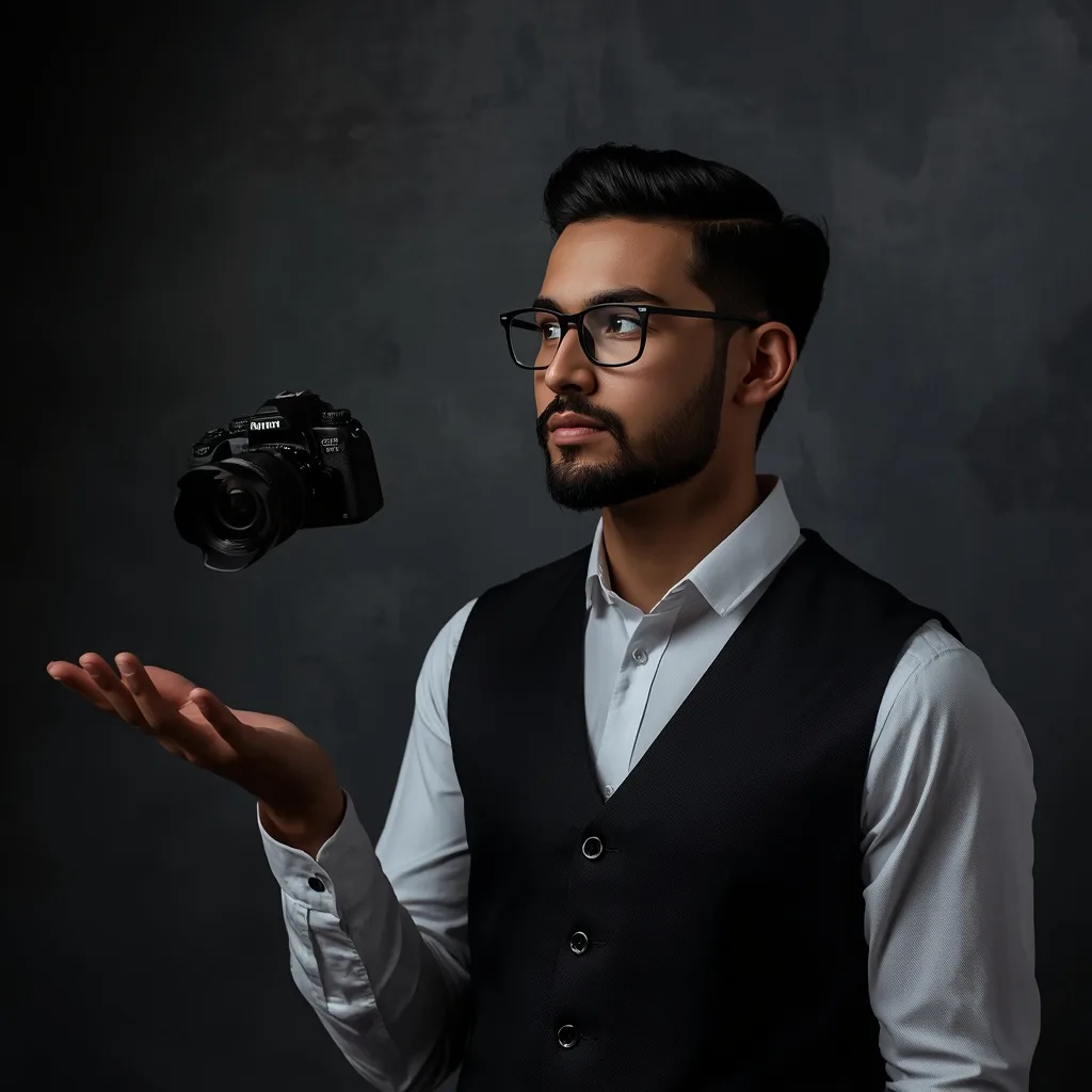 Professional Studio Portrait of a Young Man, a Photographer