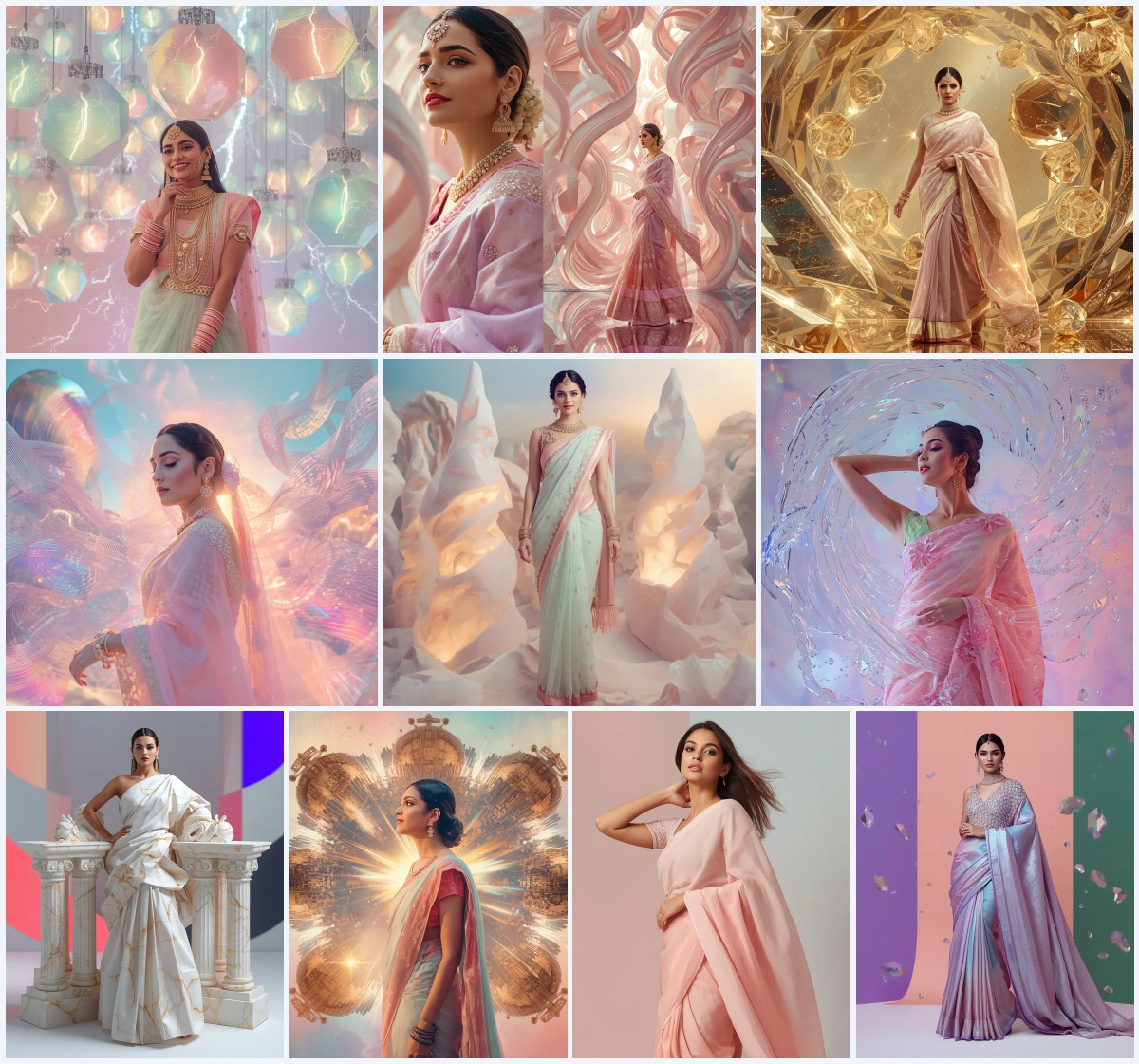 Best 10 Saree Ancient Ruins AI Prompts for Historical Elegance | indian saree ai prompt
