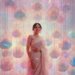 Festive Pastel Saree Frosted Dodecahedron Lightning Trap Collage Luxury Cinematic | New trending purple saree prompt