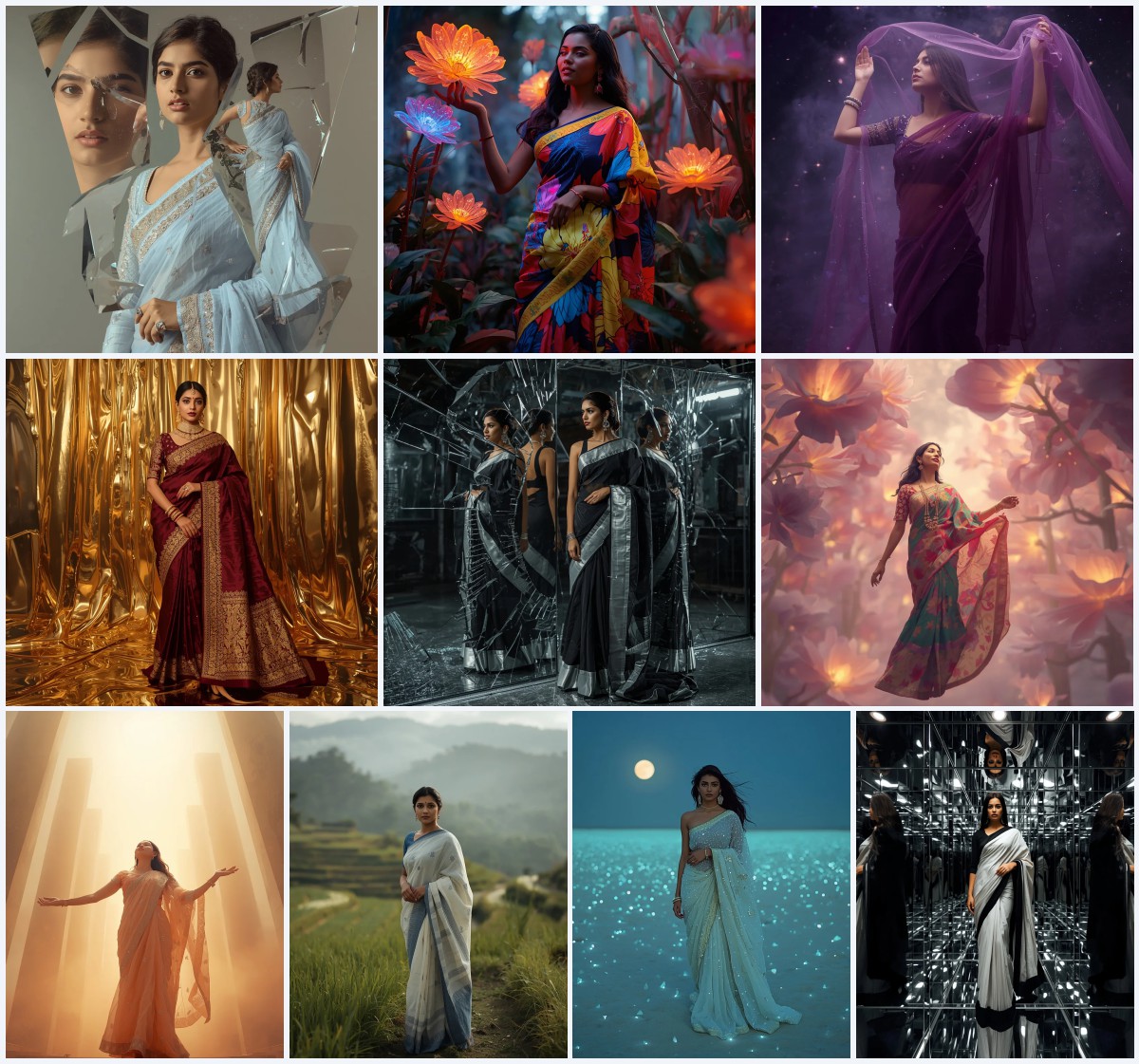 Top 10 Prompts For Girls College for Modern Saree Fashion | prompt for traditional look for girl ChatGPT