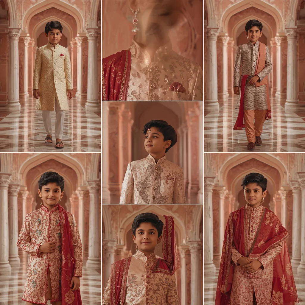 Young Boy Imperial Rose Corridor Fantasy Collage | Luxury Heritage Adventure Prompt | Prompt seen girl photo editing — AI image prompt
