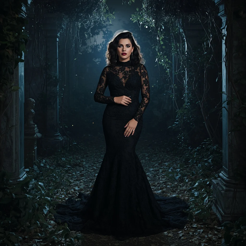 A Starlet's Mysterious Allure in a Moonlit Garden | Prompt Copy Girl — AI image prompt