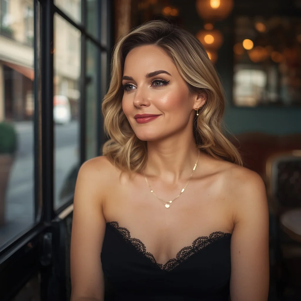 Hollywood Starlet's Candid Moment in a Cafe | Aesthetic Girl Prompt — AI image prompt